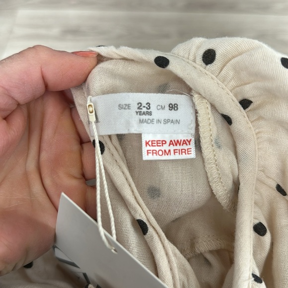 Zara - Cream Polka Dot dress - Picture 3 of 3